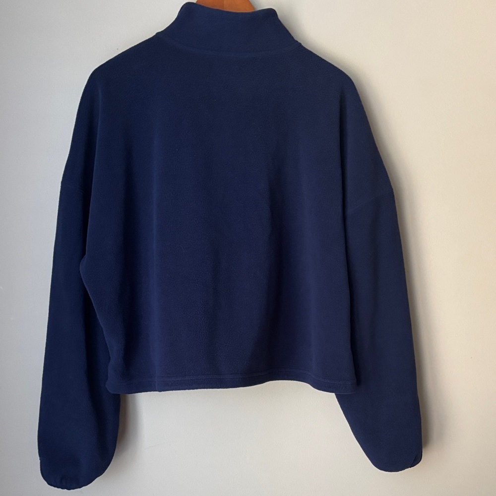 Fabletics Fleece Women's blue navy bomber fleece cardigan jacket. Size XL. - Picture 8 of 13